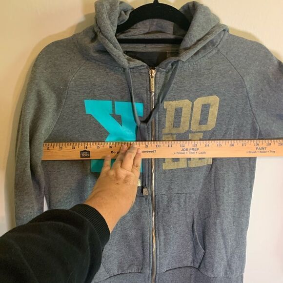 Kardashian Kollection KDoll gray logo zip up jacket size S - Picture 7 of 11